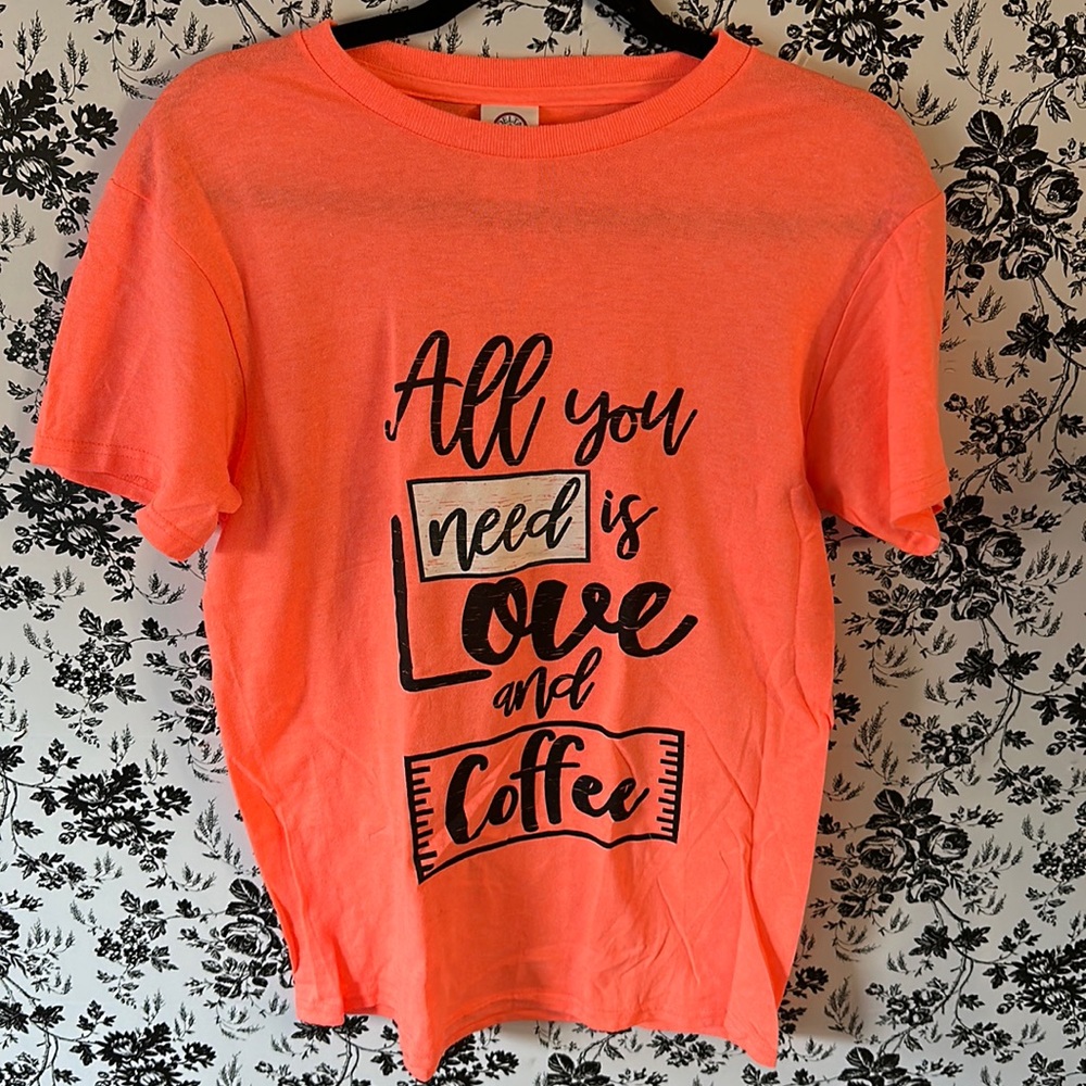 NEVER WORN NEON CORAL TEE